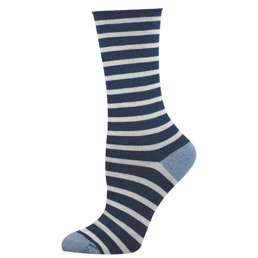 Sock Smith Womens bamboo Crew Socks Navy Heather