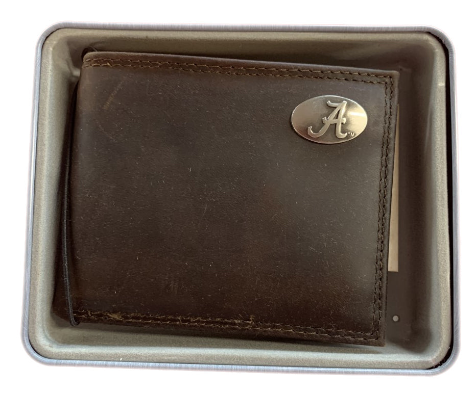 Zep-Pro Alabama Crimson Tide Leather Bifold Wallet Zep-Pro