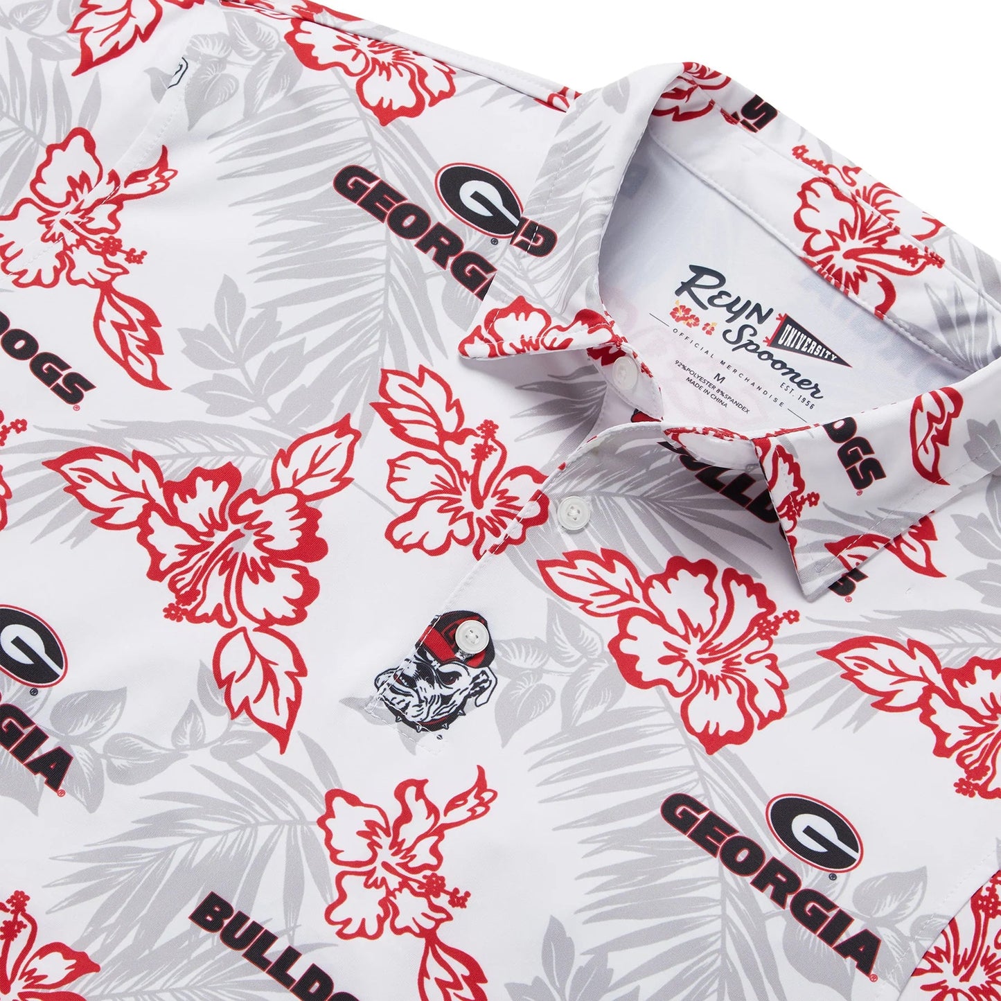 Reyn Spooner Georgia Bulldogs PUA Performance Polo White Reyn Spooner