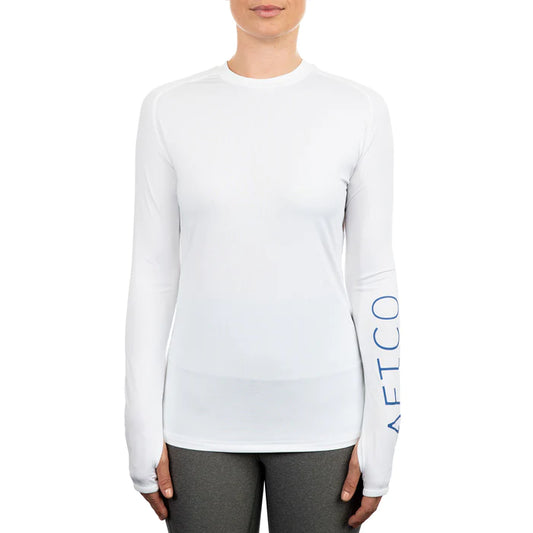 Aftco Women's Samurai LS Sun Protection Shirt White