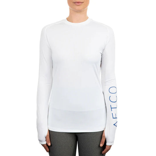 Aftco Women's Samurai LS Sun Protection Shirt White Aftco