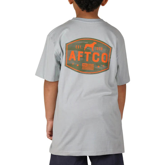 Aftco Youth Best Friend SS T-Shirt Silver Aftco