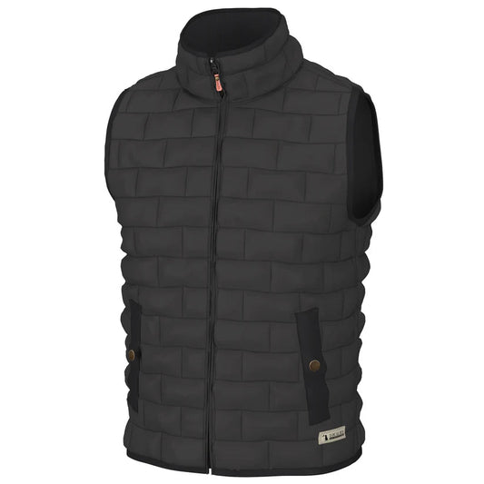 Local Boy Youth Brick Quilted Vest Charcoal Local Boy Outfitters