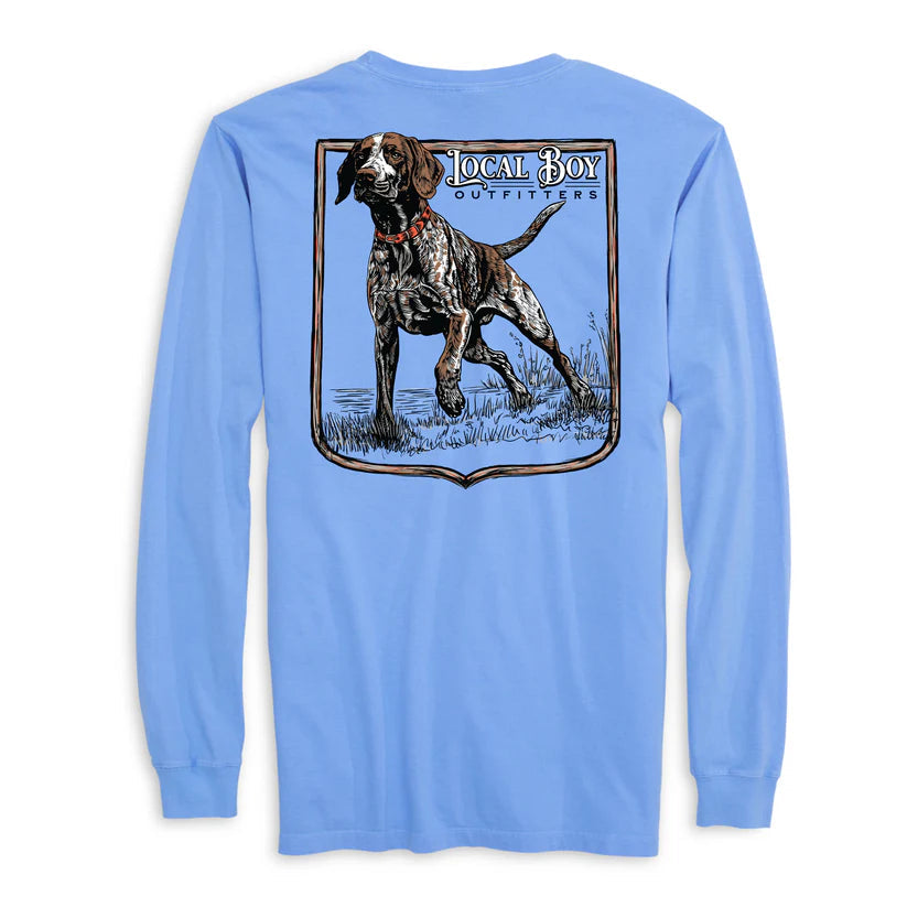 Local Boy Youth GSP Hunt LS Tee Washed Denim Local Boy Outfitters