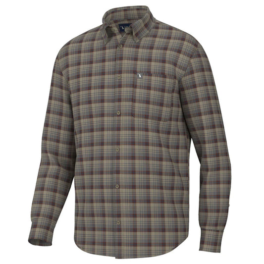 Local Boy Youth Gardner Stretch Flannel Tan Garnet Navy