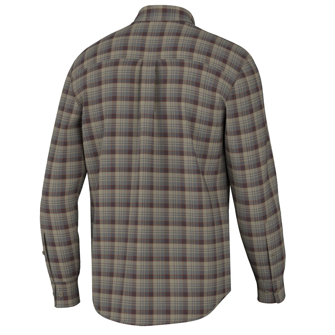 Local Boy Youth Gardner Stretch Flannel Tan Garnet Navy Local Boy Outfitters