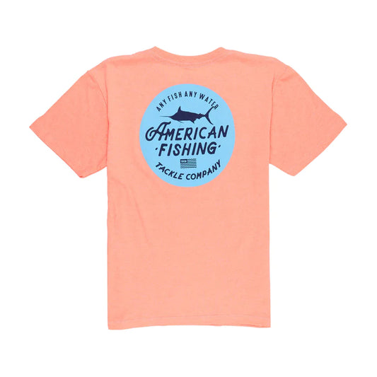 Aftco Youth Root Beer SS T-Shirt Neon Peach Heather