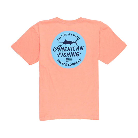 Aftco Youth Root Beer SS T-Shirt Neon Peach Heather Aftco
