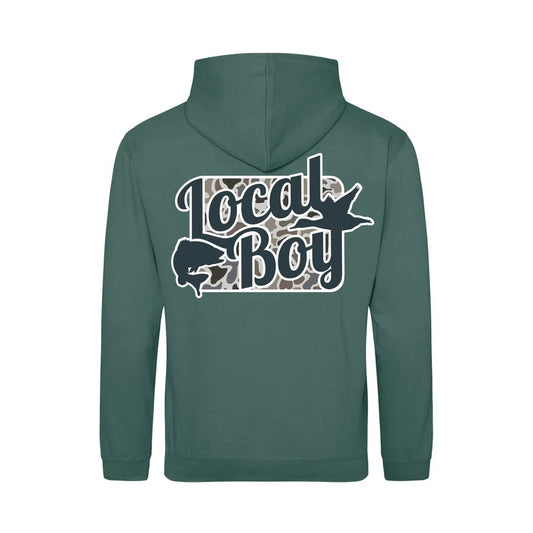Local Boy Youth Brushwood Hoodie Open Season LCF Moss Green Local Boy Outfitters