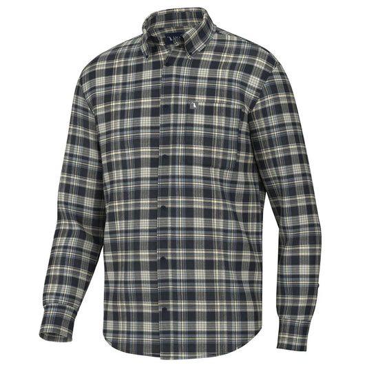 Local Boy Zeiglar Stretch Flannel Navy Blue Tan Local Boy Outfitters