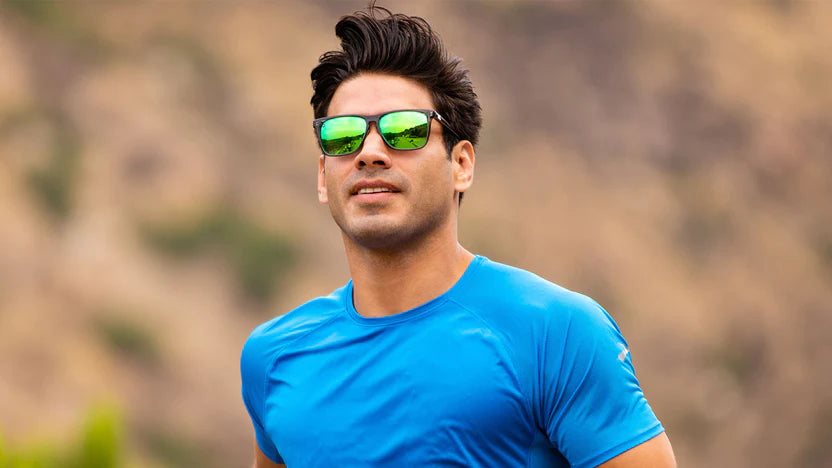 Knockaround Clear Grey / Green Moonshine Fast Lanes Sport Sunglasses Knockaround