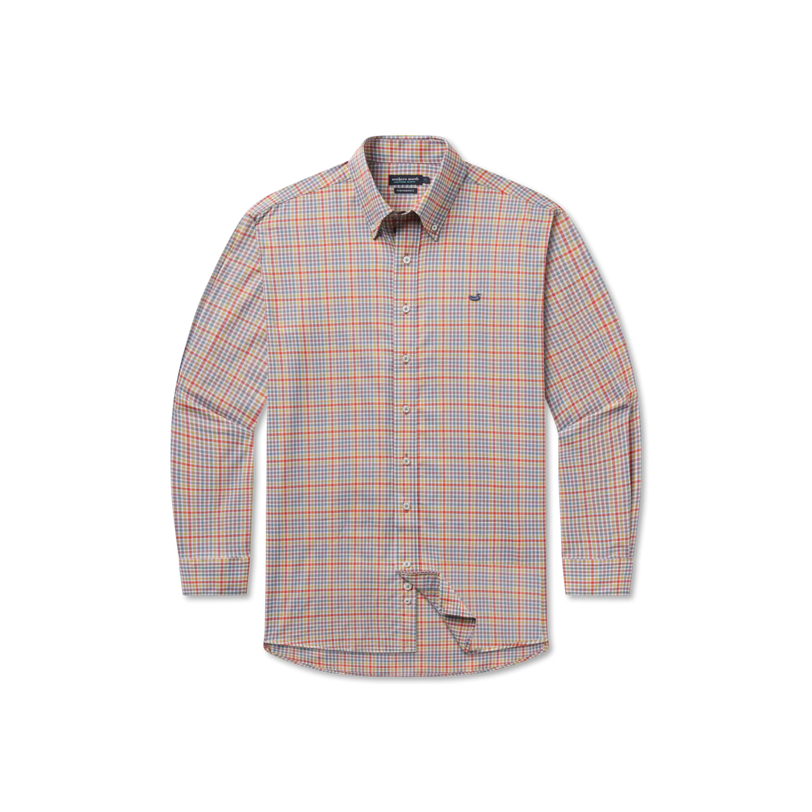 Southern Marsh Brantley Performance Dress Shirt Gray & Wine Southern Marsh