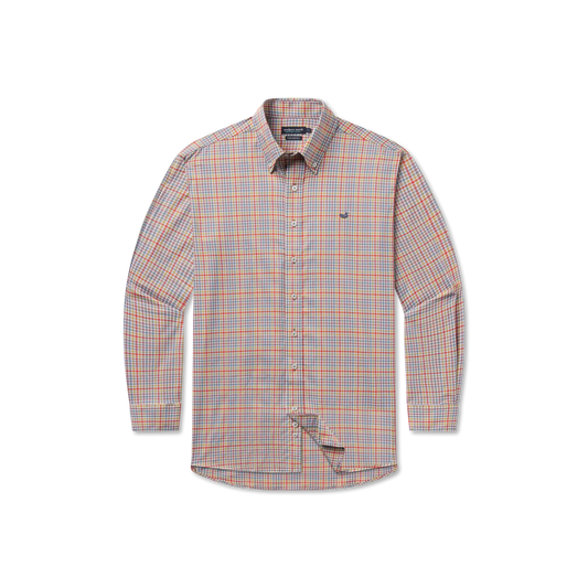 Southern Marsh Brantley Performance Dress Shirt Gray & Wine Southern Marsh