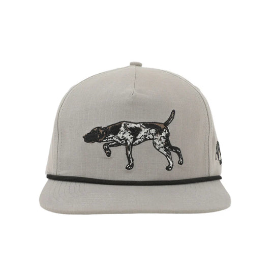 American Flyway Waterfowl Grey w Black Rope Pointer Ripstop Rope Hat