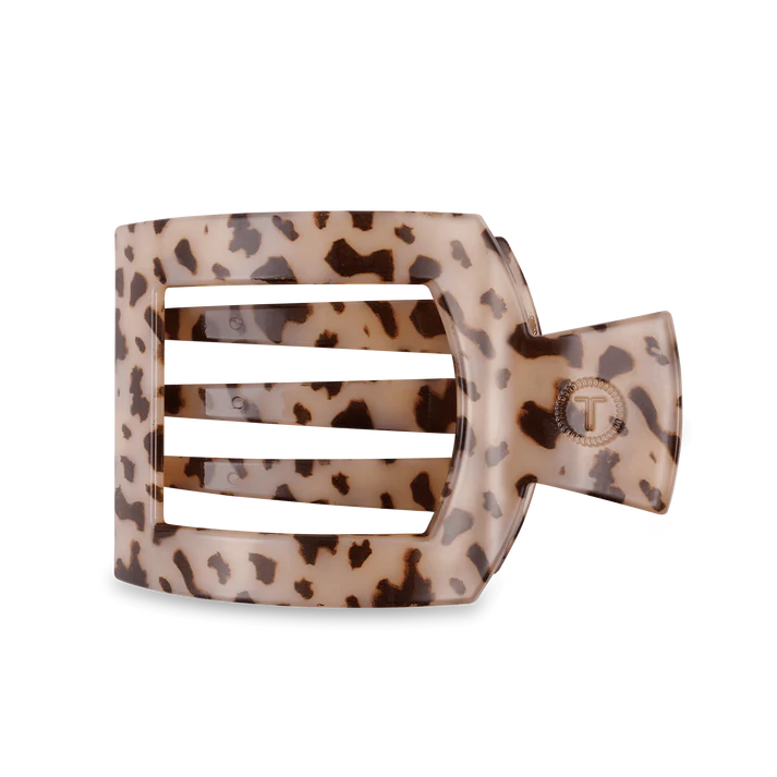 Teleties Blonde Tortoise Large Flat Square Hair Clip Teleties