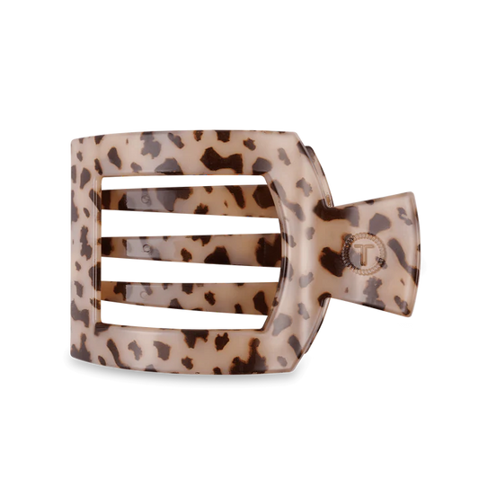 Teleties Blonde Tortoise Large Flat Square Hair Clip Teleties