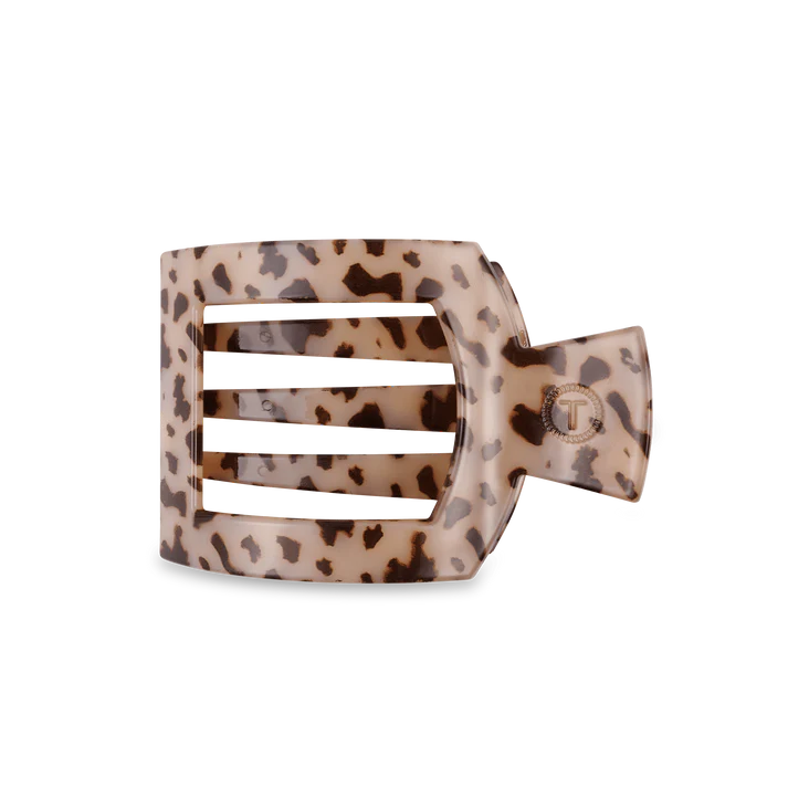 Teleties Blonde Tortoise Medium Flat Square Hair Clip