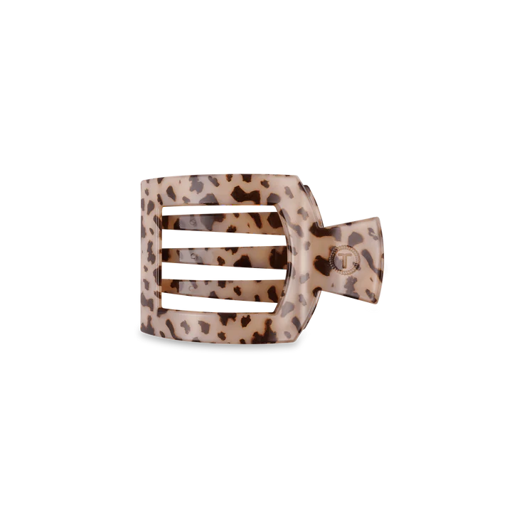 Teleties Blonde Tortoise Small Flat Square Hair Clip
