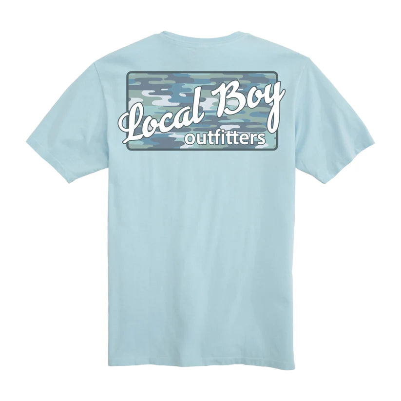 Local Boy Outfitters S/S Blue Bayou Plate T-Shirt Chambray Local Boy Outfitters