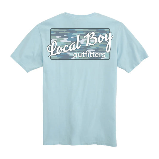 Local Boy Outfitters S/S Blue Bayou Plate T-Shirt Chambray Local Boy Outfitters