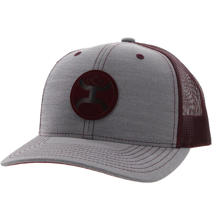 Hooey "BLUSH" GREY / BURGUNDY HAT