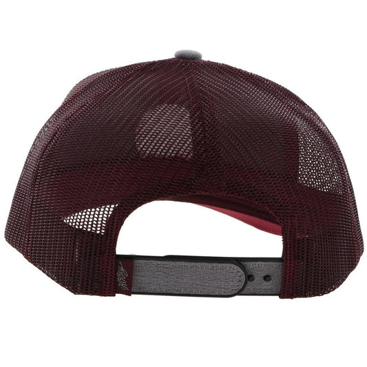 Hooey "BLUSH" GREY / BURGUNDY HAT