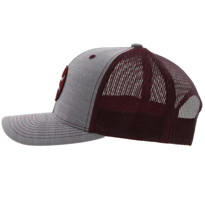 Hooey "BLUSH" GREY / BURGUNDY HAT
