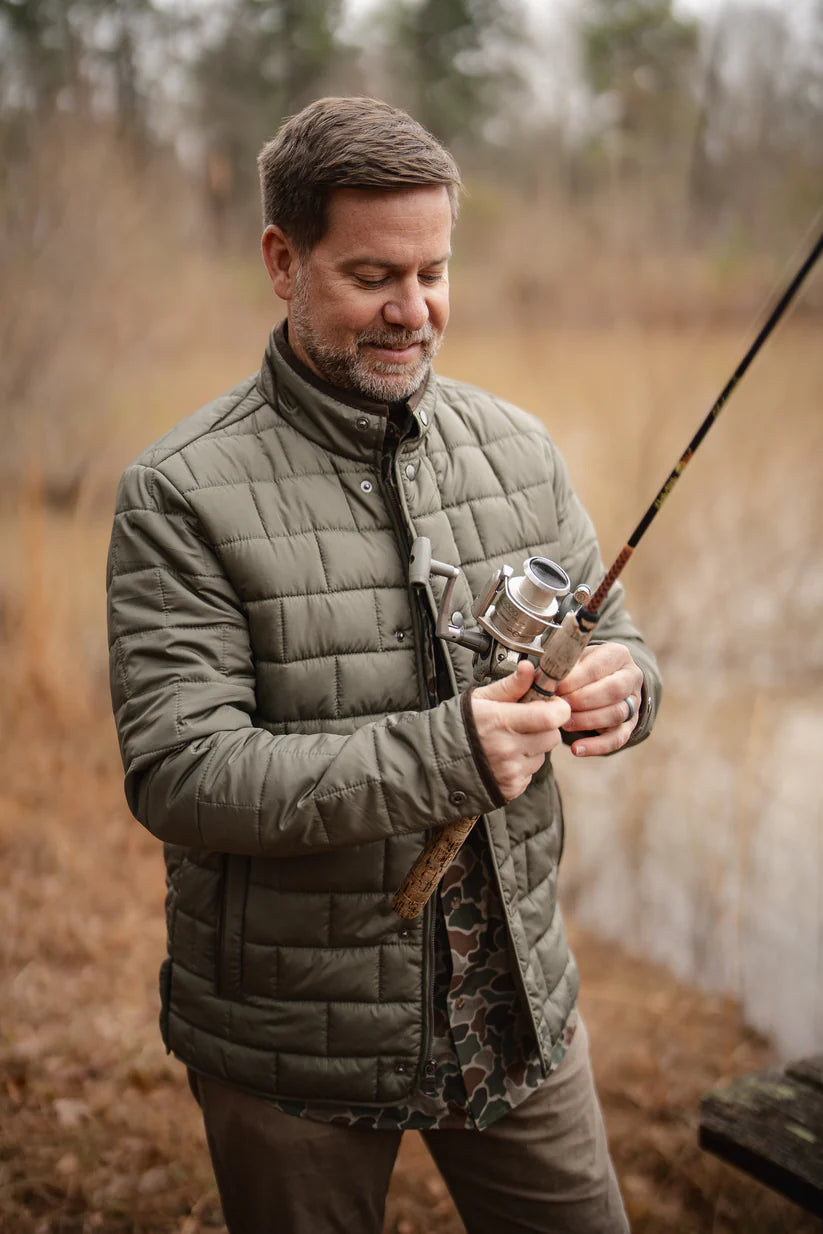 Local Boy Brick Quilted Jacket Moss Local Boy Outfitters