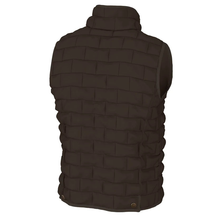 Local Boy Brick Quilted Vest Coffee Local Boy Outfitters