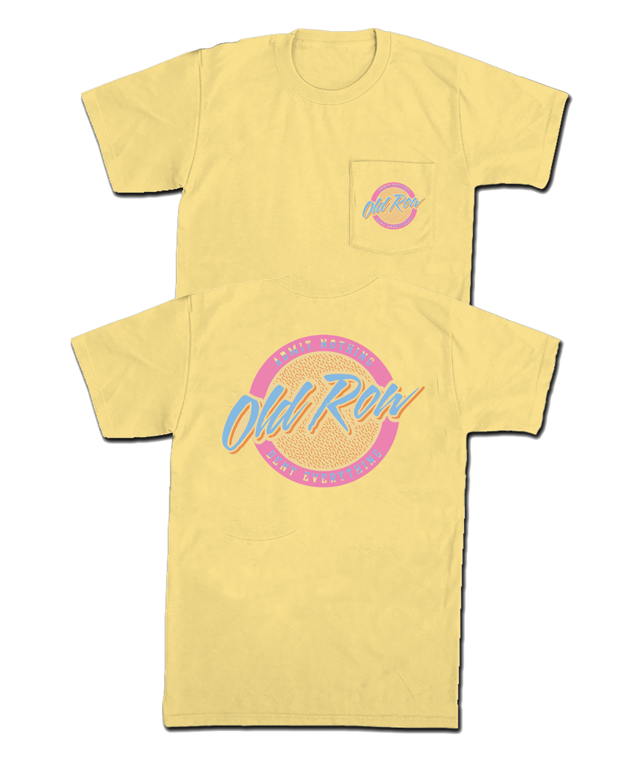 Old Row Circle Logo Pocket Tee Butter Old Row