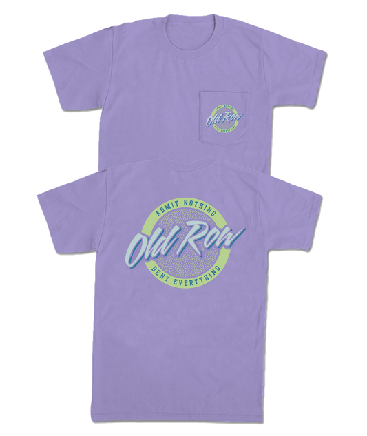 Old Row Circle Logo Pocket Tee Violet Old Row