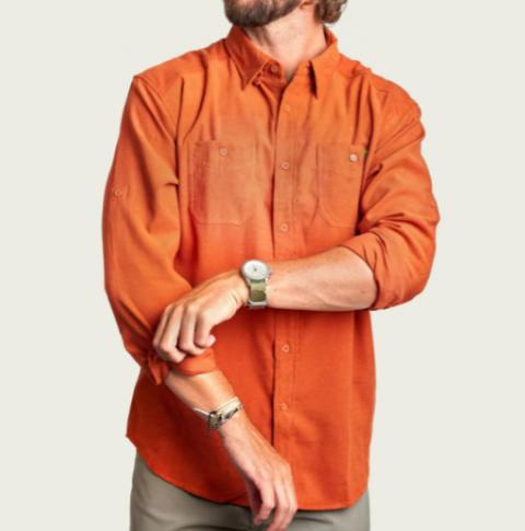Marsh Wear cords ls shirt rust