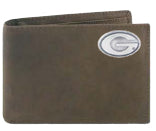 Zep-Pro Georgia Bulldogs Brown Crazy Horse Passcase Wallet - Oval G Zep-Pro