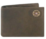 Zep-Pro Brown Crazy Horse Passcase Wallet - Shotgun Shell