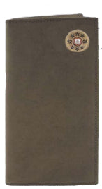 Zep-Pro Brown Crazy Horse Roper Wallet - Shotgun Shell Zep-Pro