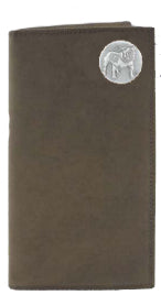 Zep-Pro Georgia Bulldogs Brown Crazy Horse Roper Wallet - Standing Bulldog Zep-Pro