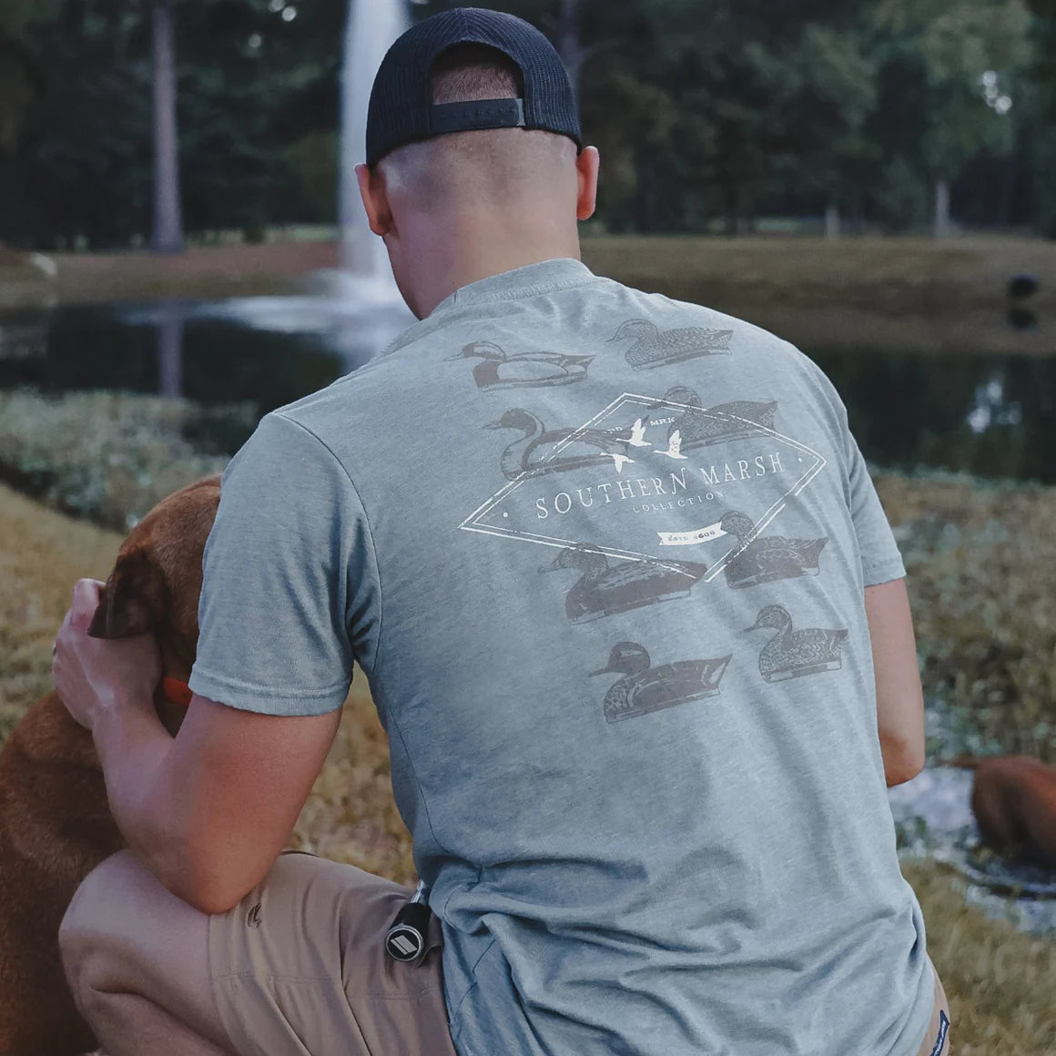 Southern Marsh sea wash tee decoy stamp Short Sleeve Marsh Wear