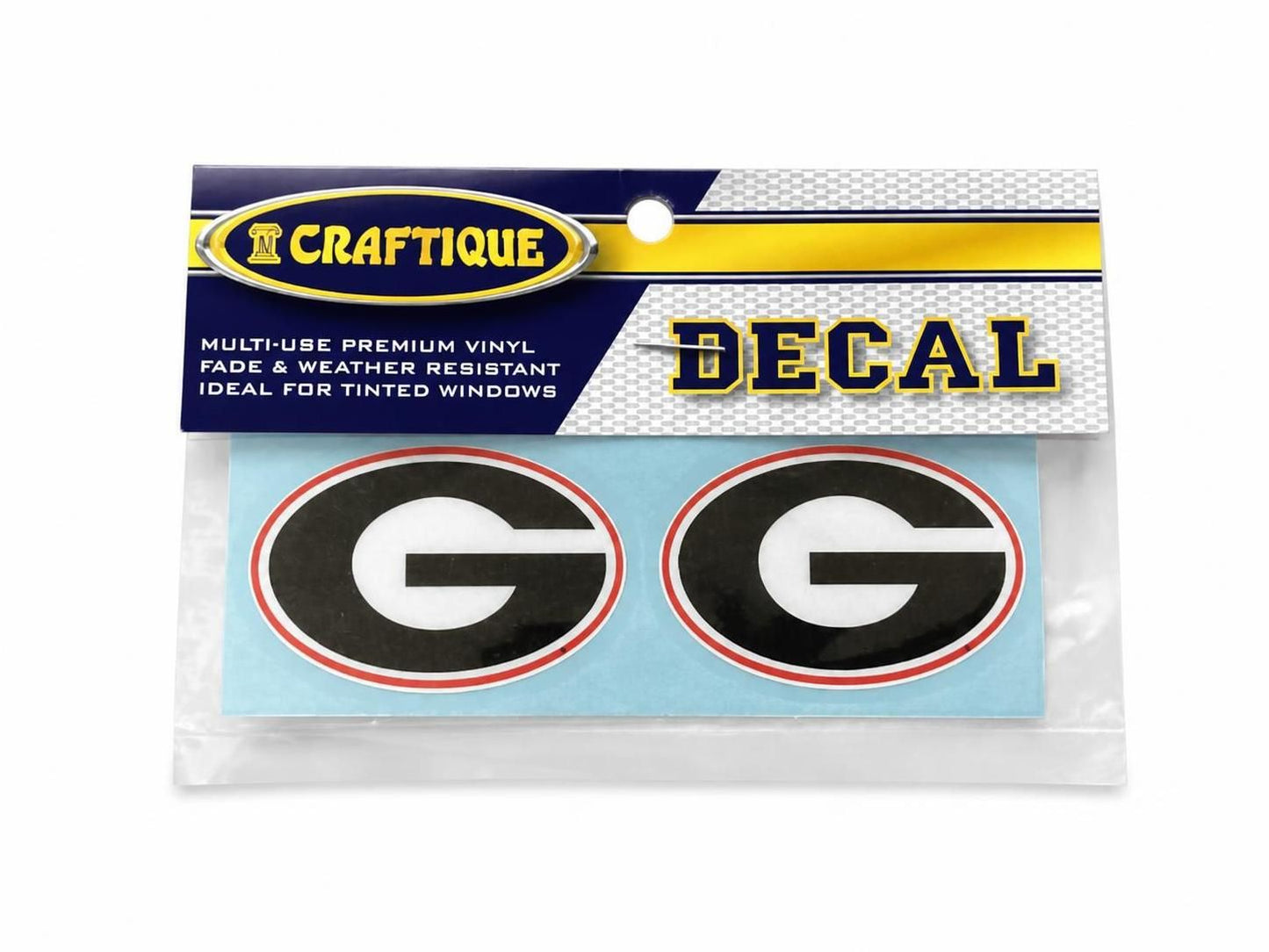 Craftique Georgia Bulldogs Oval G Decal 2-pack 2" Craftique