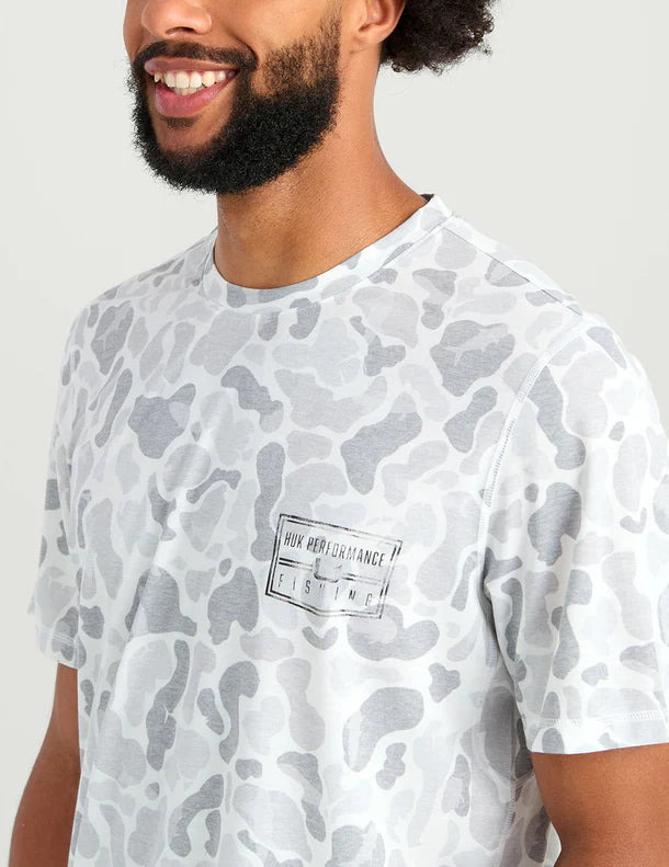 Huk Drift Performance Tee SS KC White Camo Huk