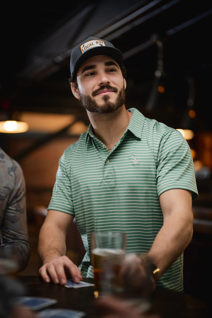 Local Boy Edisto Polo Olive Sage Local Boy Outfitters