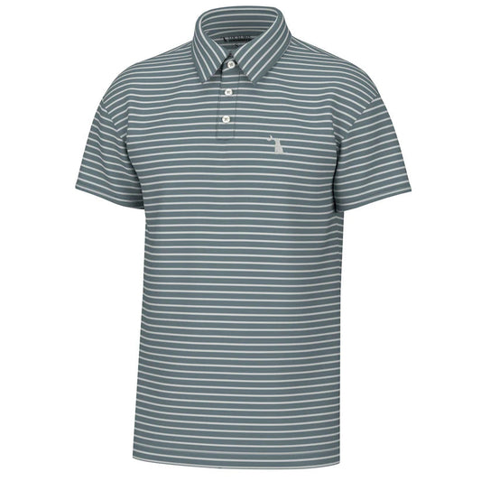 Local Boy Edisto Polo Teal Light Grey Local Boy Outfitters