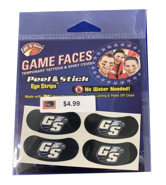 Fan-A-Peel Georgia Southern Eye Black 4 pack Face Stickers Fan-A-Peel