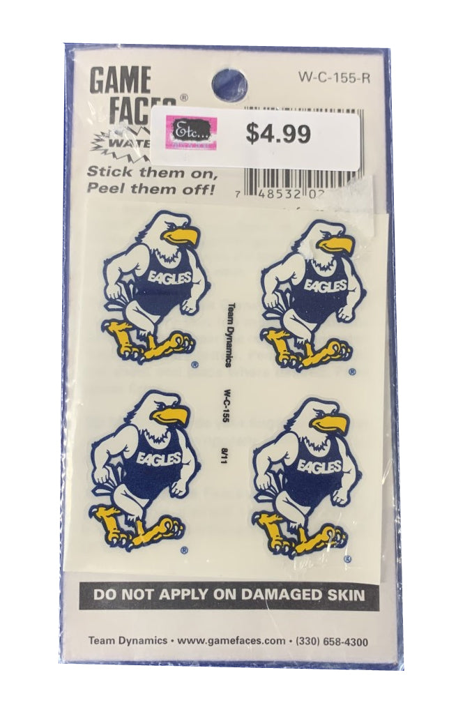 Fan-A-Peel Georgia Southern Standing Eagle 4 pack Face Stickers
