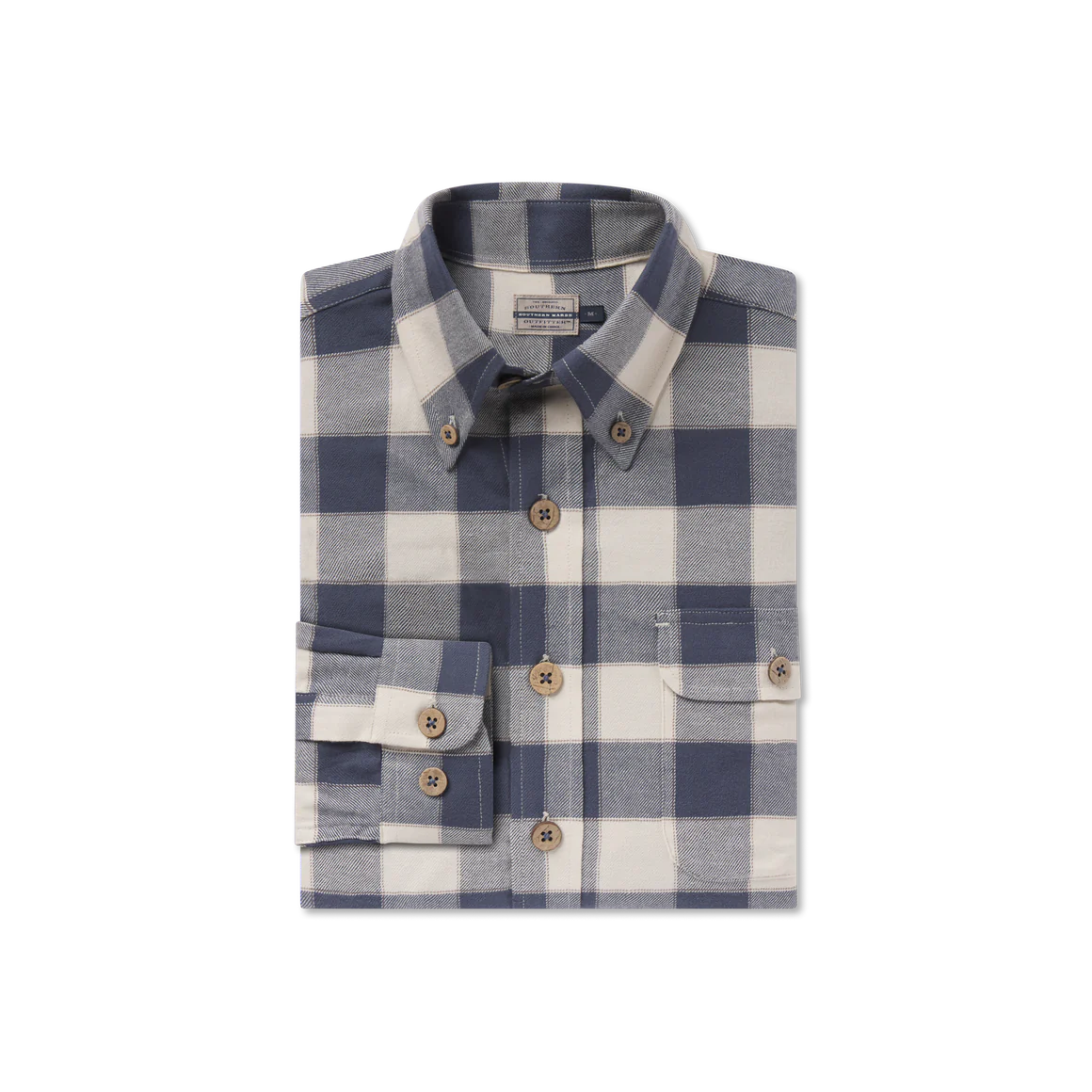 Southern Marsh Fayetteville Gingham Flannel White and Slate