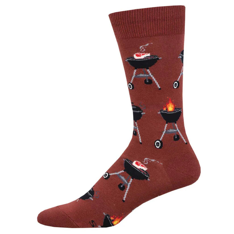 Sock Smith Graphic Cotton Crew Fired Up Red Sock Smith