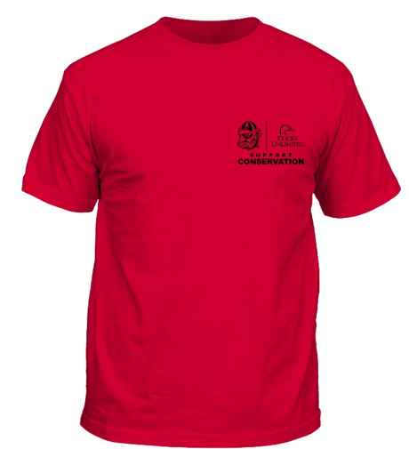 Georgia Bulldogs Ducks Unlimited Flying Ducks Red New World Graphics