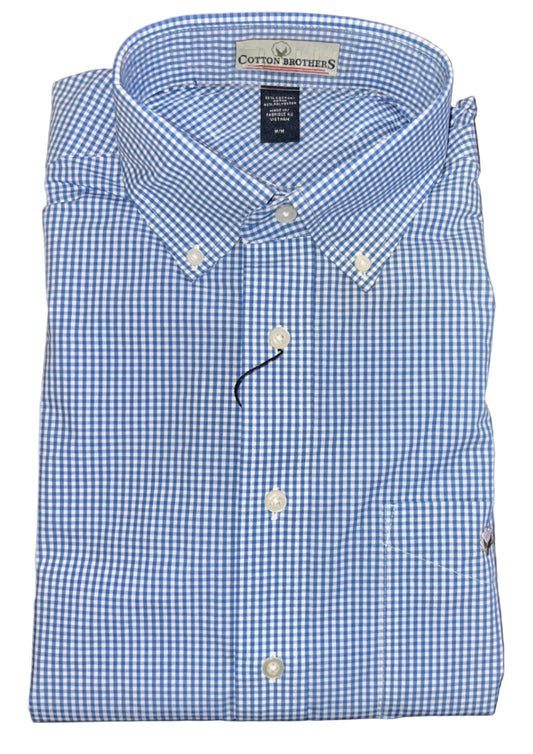 Cotton Brothers Long Sleeve Button Up Dress Shirt French Blue