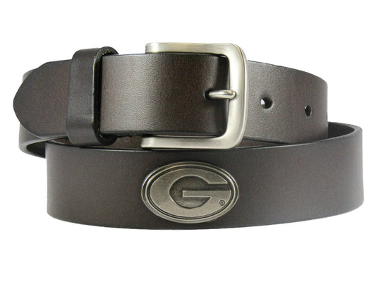 Zep-Pro Georgia Bulldogs Brown Leather Belt G Concho Zep-Pro