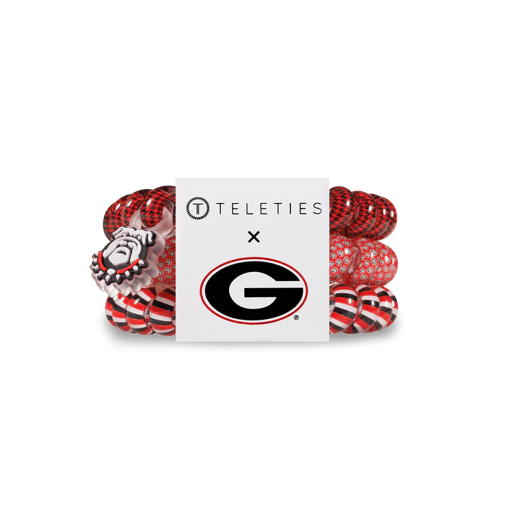 Teleties Georgia Bulldogs Large Hair Ties Set of 3 Teleties