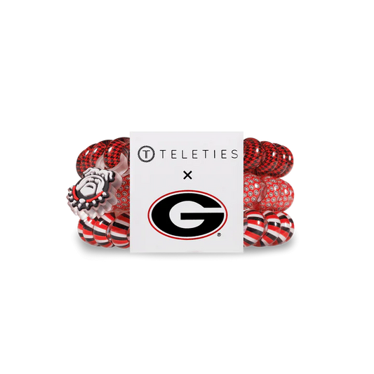Teleties Georgia Bulldogs Large Hair Ties Set of 3 Teleties